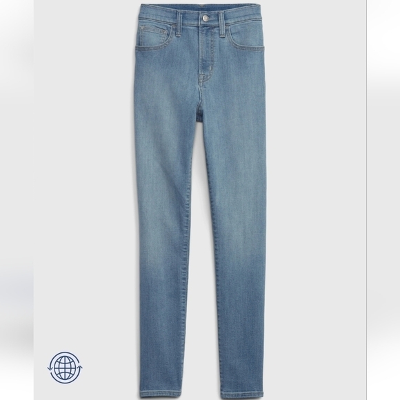 GAP Soft True High Rise Skinny Jeans Medium Indigo Size 26 Long - Picture 4 of 15